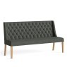 Global Home Group Providence (White Wash) - Charcoal Button Back Sofa