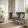 Global Home Group Providence (White Wash) - Charcoal Button Back Bench
