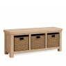 Providence (White Wash) - Storage Bench Without Cushion
