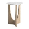 Global Home Group Bridgeport - Round Side Table (Travertine Top)