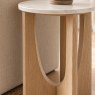 Global Home Group Bridgeport - Round Side Table (Travertine Top)