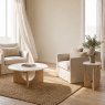 Global Home Group Bridgeport - Round Coffee Table (Travertine Top)