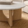 Global Home Group Bridgeport - Round Coffee Table (Travertine Top)