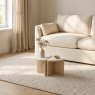 Global Home Group Bridgeport - Half Moon Nest Of Tables (Travertine Top)