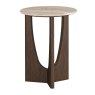 Global Home Group Vermont - Round Side Table (Travertine Top)