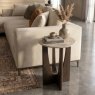 Global Home Group Vermont - Round Side Table (Travertine Top)