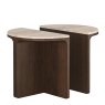 Global Home Group Vermont - Half Moon Nest Of Tables (Travertine Top)