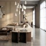 Global Home Group Vermont - Half Moon Nest Of Tables (Travertine Top)