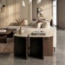 Global Home Group Vermont - Half Moon Nest Of Tables (Travertine Top)