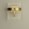 Laura Ashley Lighting Laura Ashley - Alexa Wall Light Glass and Matt Antique Brass