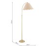 Laura Ashley Lighting Laura Ashley - Cordwell Floor Lamp Matt Antique Brass With Shade