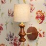 Laura Ashley Lighting Laura Ashley - Millbrook Wall Light Dark Wood and Industrial Brass With Shade