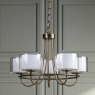 Laura Ashley Lighting Laura Ashley - Southwell 5 Light Armed Pendant Antique Brass and Opal Glass