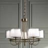 Laura Ashley Lighting Laura Ashley - Southwell 5 Light Armed Pendant Antique Brass and Opal Glass
