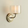Laura Ashley Lighting Laura Ashley - Southwell Wall Light Antique Brass and Opal Glass