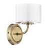 Laura Ashley Lighting Laura Ashley - Southwell Wall Light Antique Brass and Opal Glass