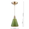 Joules Lighting Joules - Allington Pendant Green Ceramic and Matt Antique Brass
