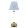 Joules Lighting Joules - Apsley Rechargeable Table Lamp Matt Antique Brass With Shade LED