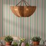 Joules Lighting Joules - Braywick 3 Light Pendant Satin Bronze and Rattan shade