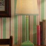 Joules Lighting Joules - Buscot Table Lamp Matt Green and Matt Antique Brass With Shade