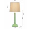 Joules Lighting Joules - Buscot Table Lamp Matt Green With Shade