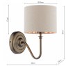 Joules Lighting Joules - Farley Wall Light Satin Bronze With Shade