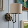Joules Lighting Joules - Farley Wall Light Satin Bronze With Shade