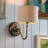 Joules Lighting Joules - Farley Wall Light Satin Bronze With Shade