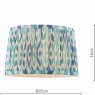 Joules Lighting Joules - Folly Blue Cotton Tapered Drum Shade (25cm)