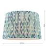 Joules Lighting Joules - Folly Blue Cotton Tapered Drum Shade (40cm)