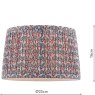 Joules Lighting Joules - Folly Multi Coloured Cotton Tapered Drum Shade (25cm)