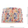 Joules Lighting Joules - Folly Multi Coloured Cotton Tapered Drum Shade (25cm)