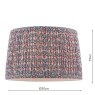 Joules Lighting Joules - Folly Multi Coloured Cotton Tapered Drum Shade (30cm)