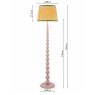 Joules Lighting Joules Harewood - Floor Lamp With Shade (Matt Pink and Matt Antique Brass)