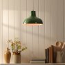 Joules Lighting Joules - Hatfield Pendant Green and Gloss Pink