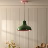 Joules Lighting Joules - Hatfield Pendant Green and Gloss Pink