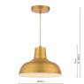 Joules Lighting Joules - Hatfield Pendant Matt Antique Brass