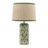 Joules Lighting Joules - Highclere Table Lamp Green Ceramic and Antique Brass With Shade