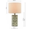 Joules Lighting Joules - Highclere Twin Pack Table Lamp Green Ceramic With Shade
