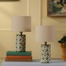 Joules Lighting Joules - Highclere Twin Pack Table Lamp Green Ceramic With Shade