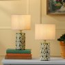Joules Lighting Joules - Highclere Twin Pack Table Lamp Green Ceramic With Shade