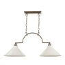 Joules Lighting Joules - Lynton 2 Light Pendant Satin Bronze and Cream Ceramic
