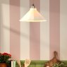 Joules Lighting Joules - Lynton Pendant Satin Bronze and Cream Ceramic