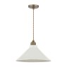 Joules Lighting Joules - Lynton Pendant Satin Bronze and Cream Ceramic