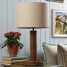 Joules Lighting Joules - Portree Table Lamp Rattan and Satin Bronze With Shade