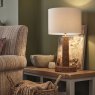 Joules Lighting Joules - Portree Table Lamp Rattan and Satin Bronze With Shade