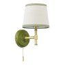 Joules Lighting Joules Upton - Wall Light With Shade (Matt Green and Matt Antique Brass)