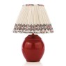 Joules Lighting Joules Wentworth - Table Lamp With Shade Red Ceramic and Matt Antique Brass