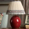 Joules Lighting Joules Wentworth - Table Lamp With Shade Red Ceramic and Matt Antique Brass