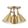 Joules Lighting Joules Wollaton - 3 Light Plate Spotlight Matt Antique Brass and Matt White
